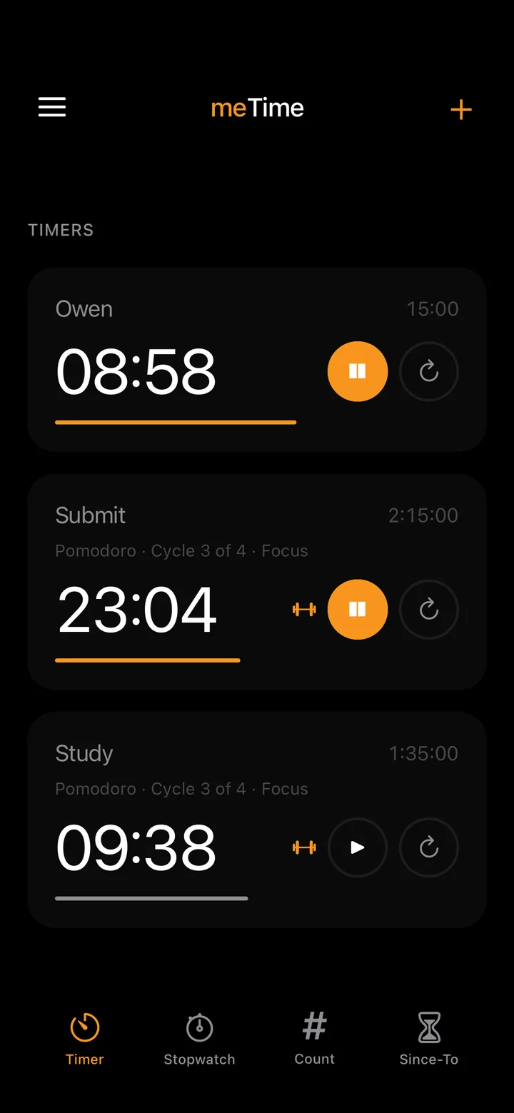 Several timers running at once